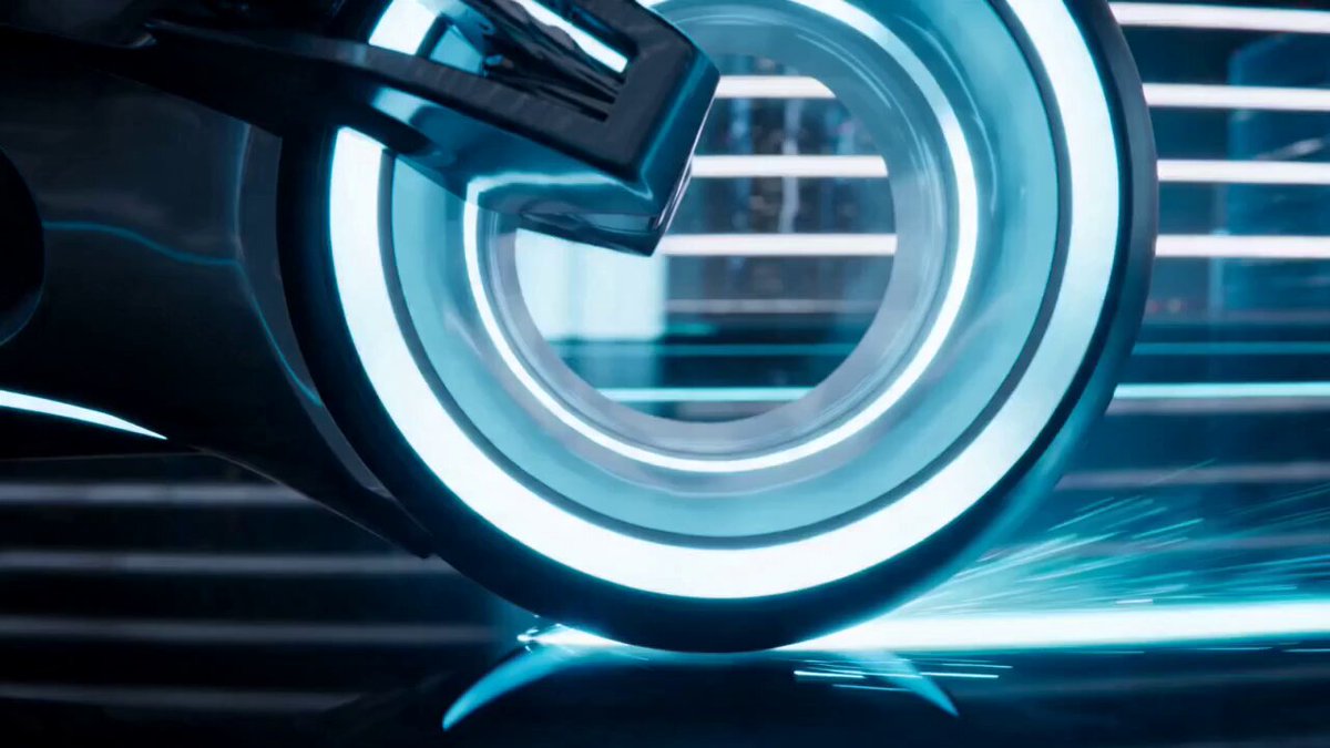Create a 15-second 16:9 ultra-cinematic Tron-inspired speed chase