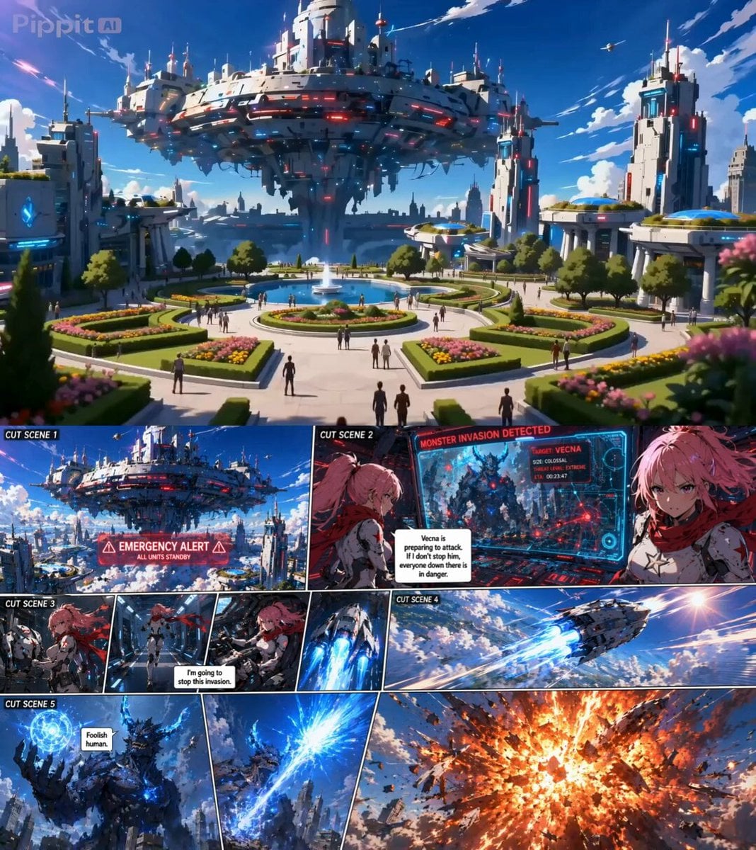 High-energy premium anime cinematic inspired by My Hero Academia, Jujutsu