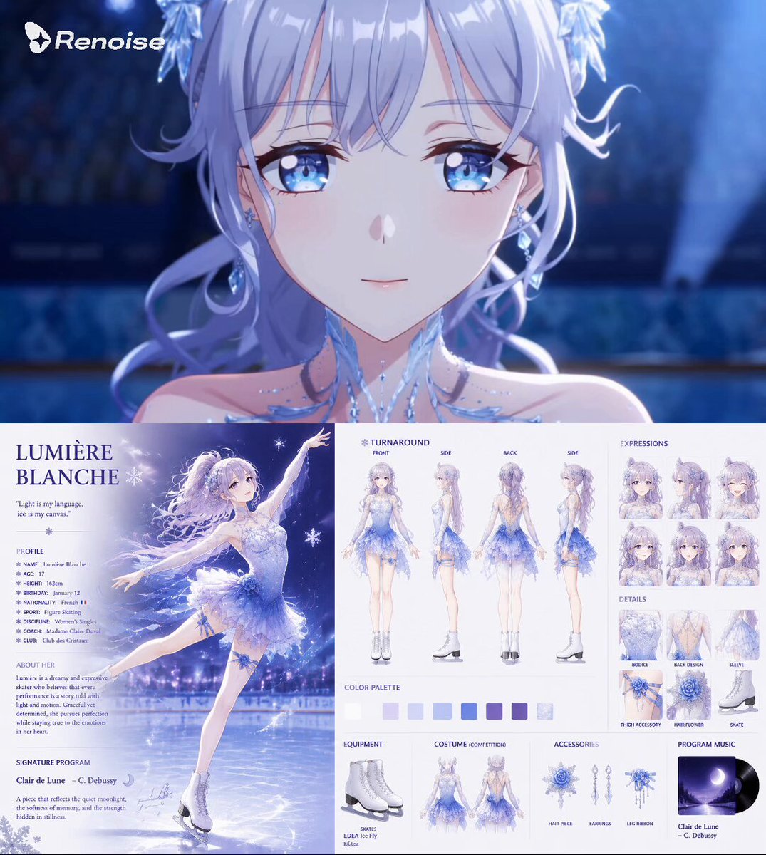 ultra-detailed anime illustration, cinematic character design sheet, soft